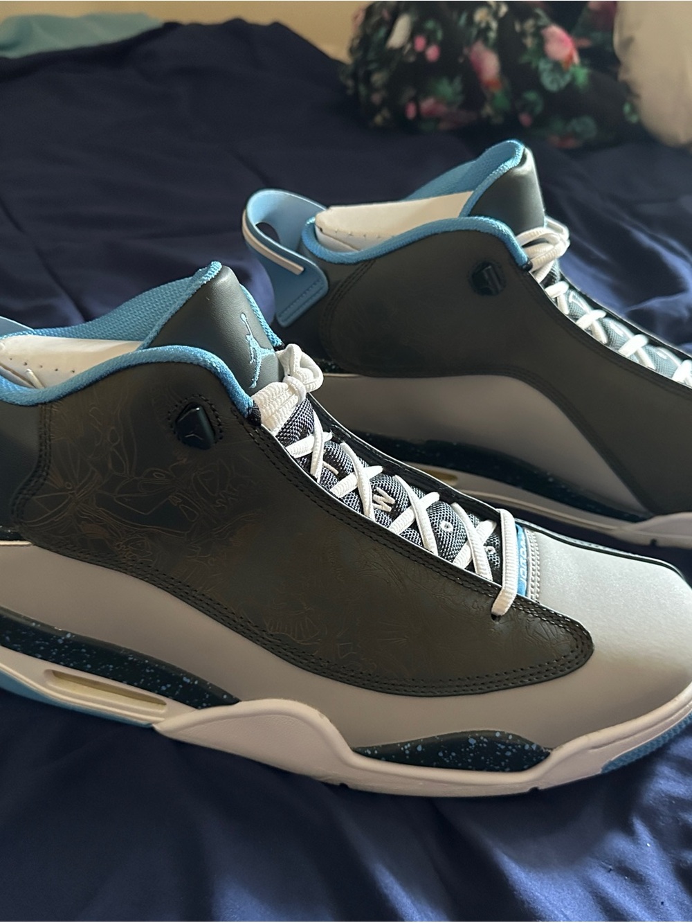 👟 DEADSTOCK ⭐️ Air Jordan Dub Zero Wolf Grey/University Blue – Men’s Size 13 -